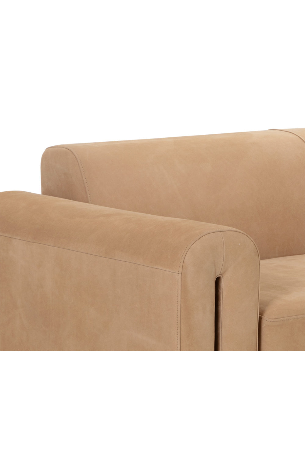 Tan Nubuck Leather Sofa by Splendido Romer, alternate view 5