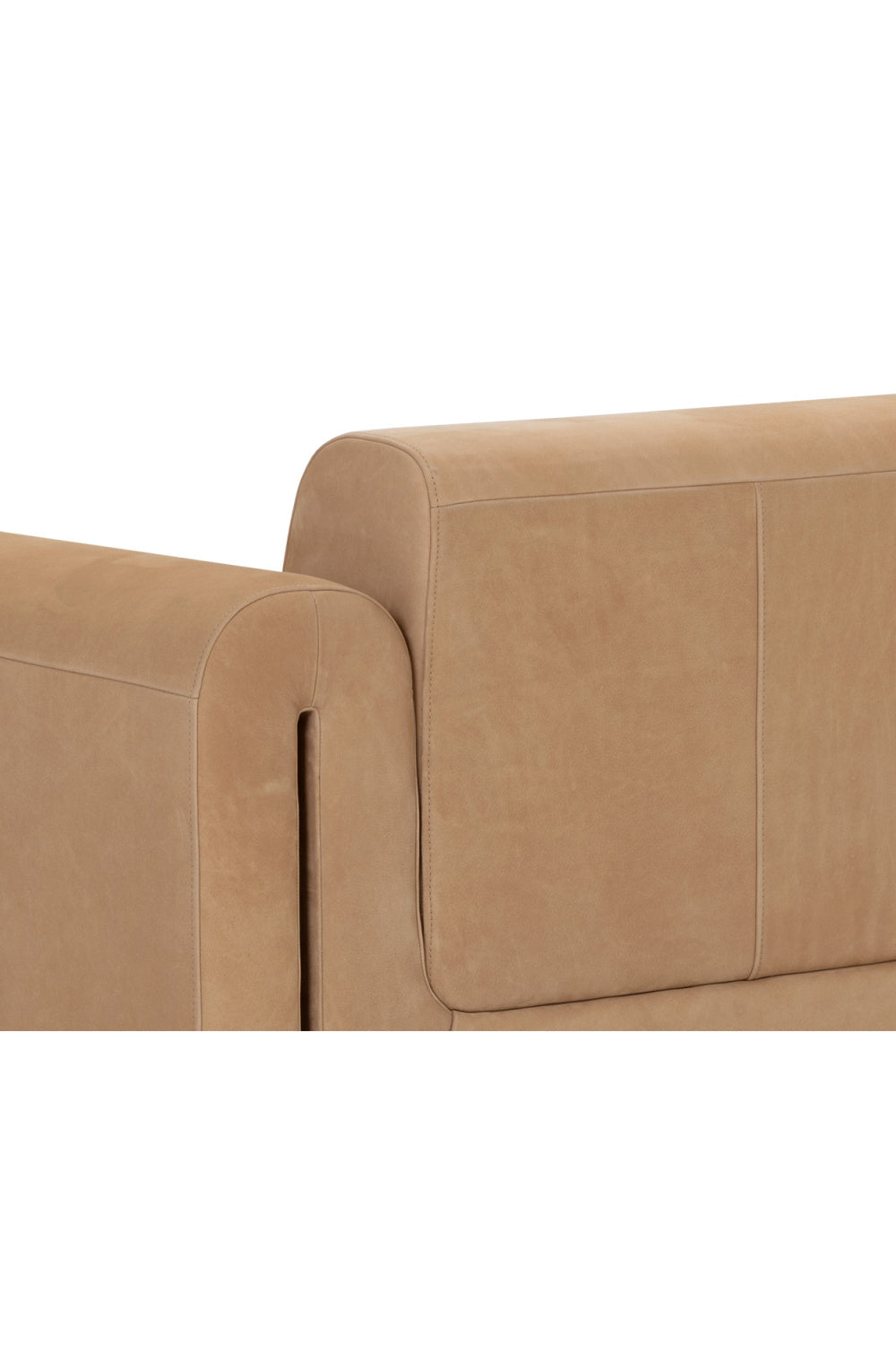 Tan Nubuck Leather Sofa by Splendido Romer, alternate view 6