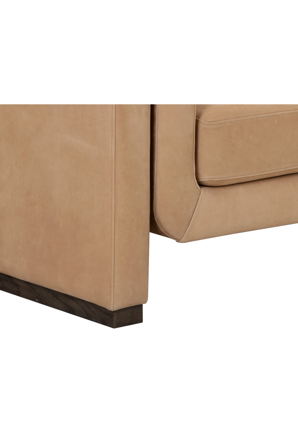 Tan Nubuck Leather Sofa by Splendido Romer, alternate view 7