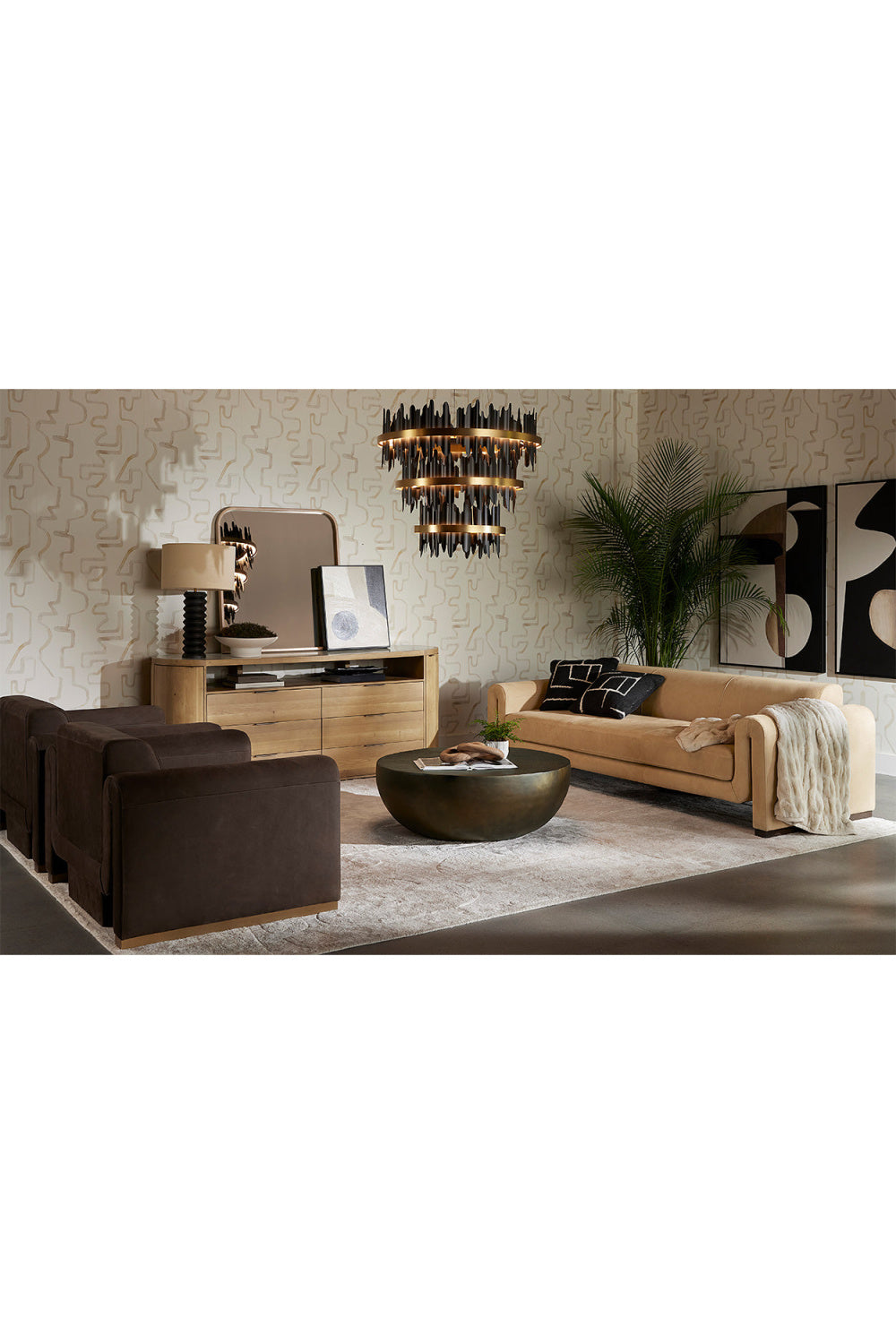 Tan Nubuck Leather Sofa by Splendido Romer, alternate view 9