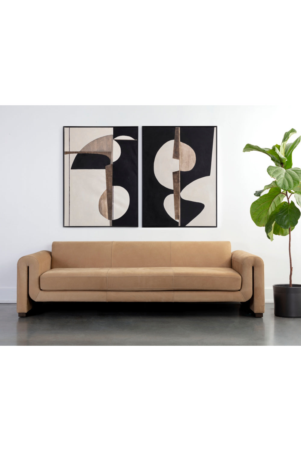 Tan Nubuck Leather Sofa by Splendido Romer, alternate view 10