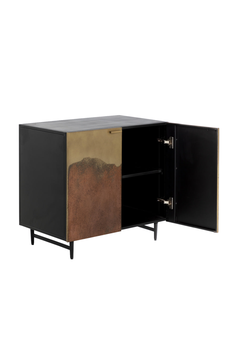 Modern European furniture - Antique Brass Ombre Nightstand - www.oroa.com