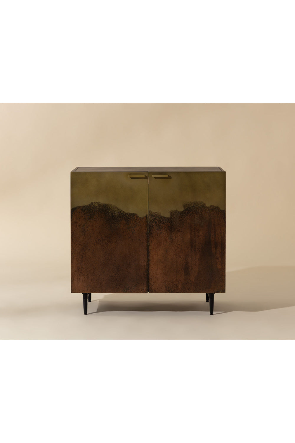 Modern European furniture - Antique Brass Ombre Nightstand - www.oroa.com