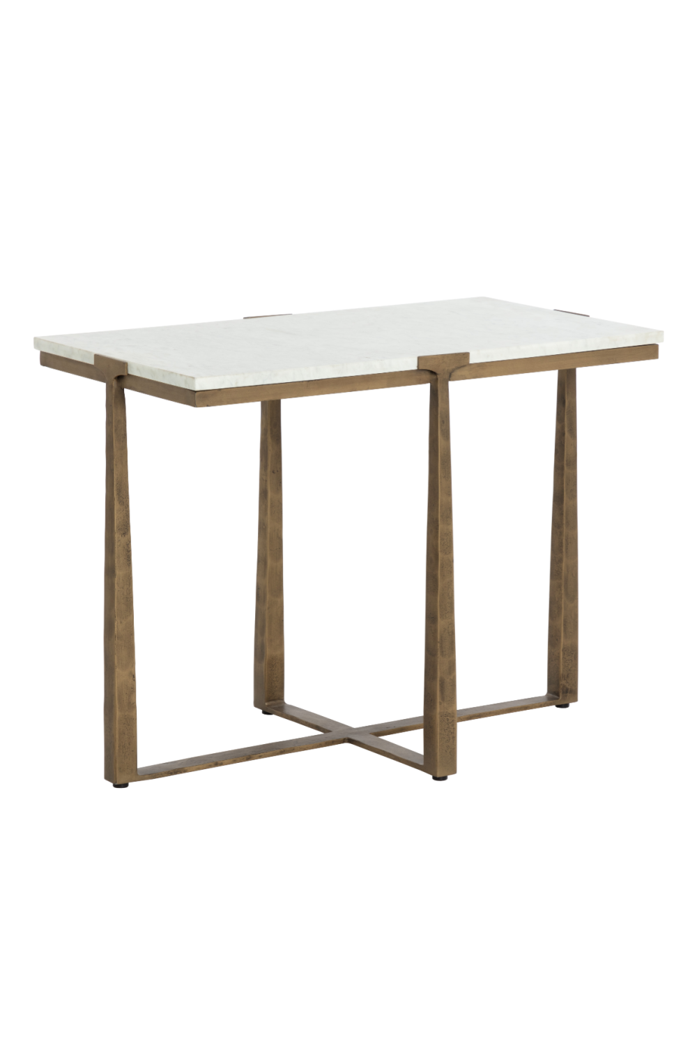 Rectangular White Marble Side Table by Splendido Cowell, alternate view 3