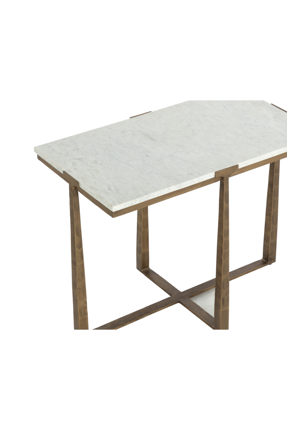 Rectangular White Marble Side Table by Splendido Cowell, alternate view 5