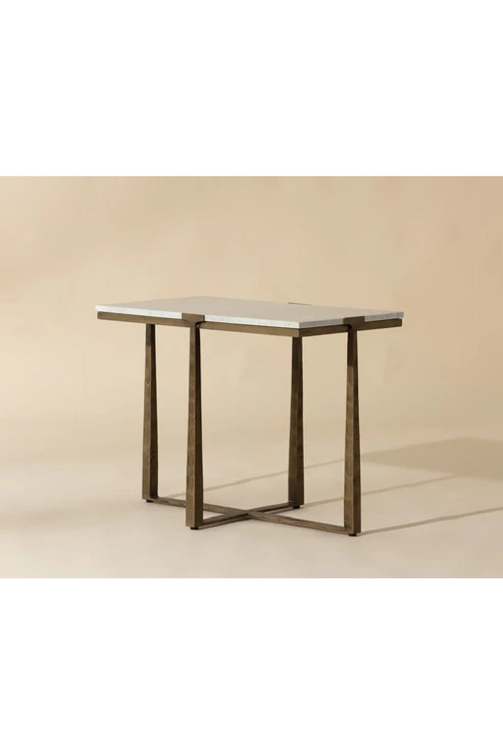 Rectangular White Marble Side Table by Splendido Cowell, alternate view 9
