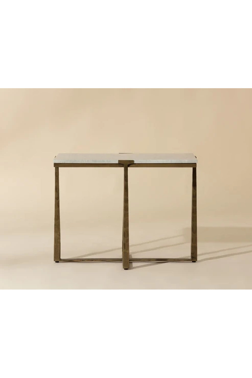 Modern European furniture - Rectangular White Marble Side Table - www.oroa.com