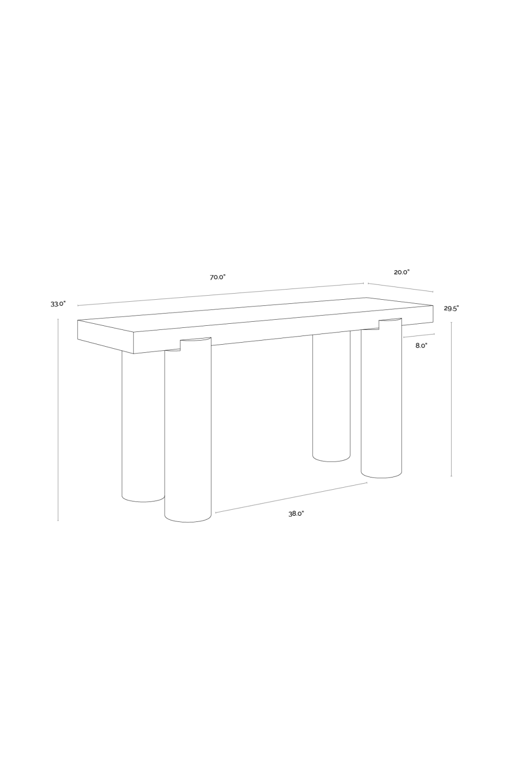 Modern European furniture - Cream Breccia Marble Console Table - www.oroa.com | Oroa.com
