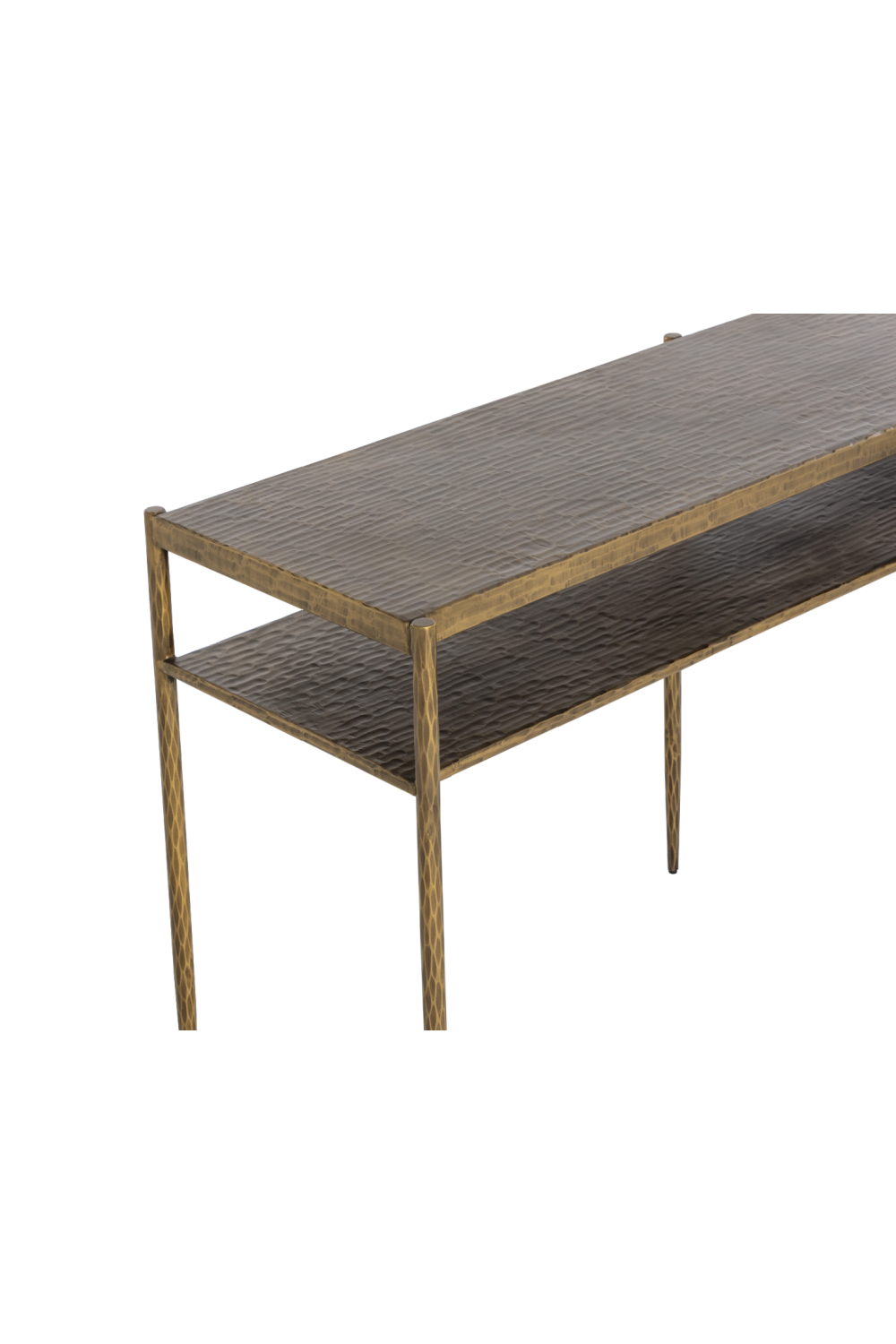 Antique Brass 2-Layer Console Table by Splendido Naini, alternate view 5