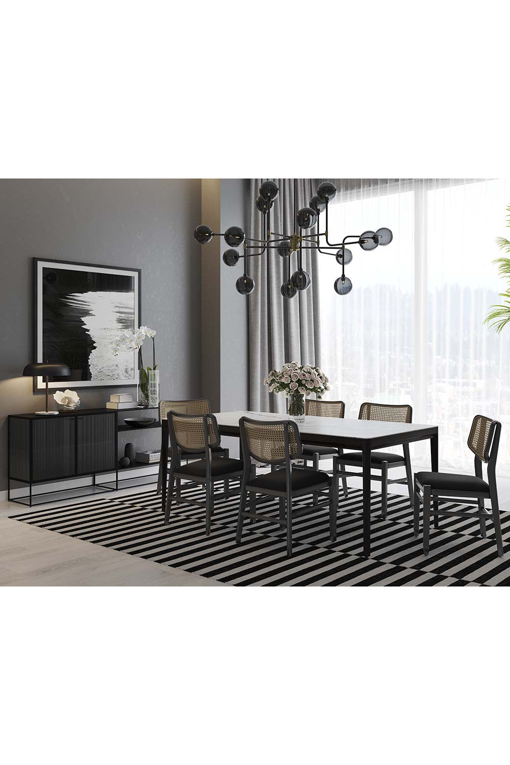 Black Cushioned Seat Dining Chairs (2) by Splendido Annex, alternate view 10