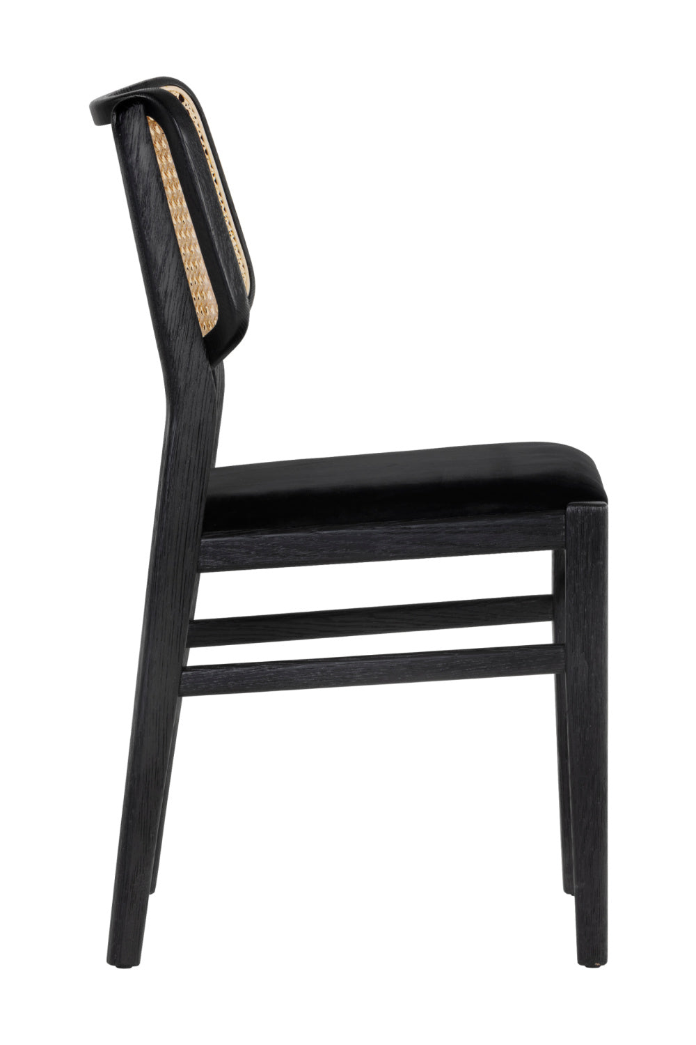 Modern European furniture - Black Cushioned Seat Dining Chairs (2) - www.oroa.com