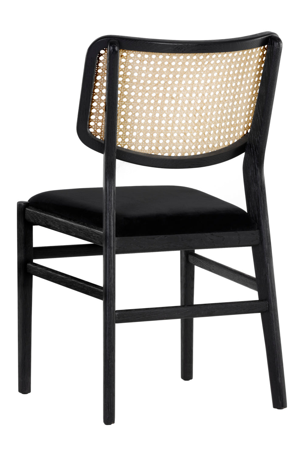 Modern European furniture - Black Cushioned Seat Dining Chairs (2) - www.oroa.com