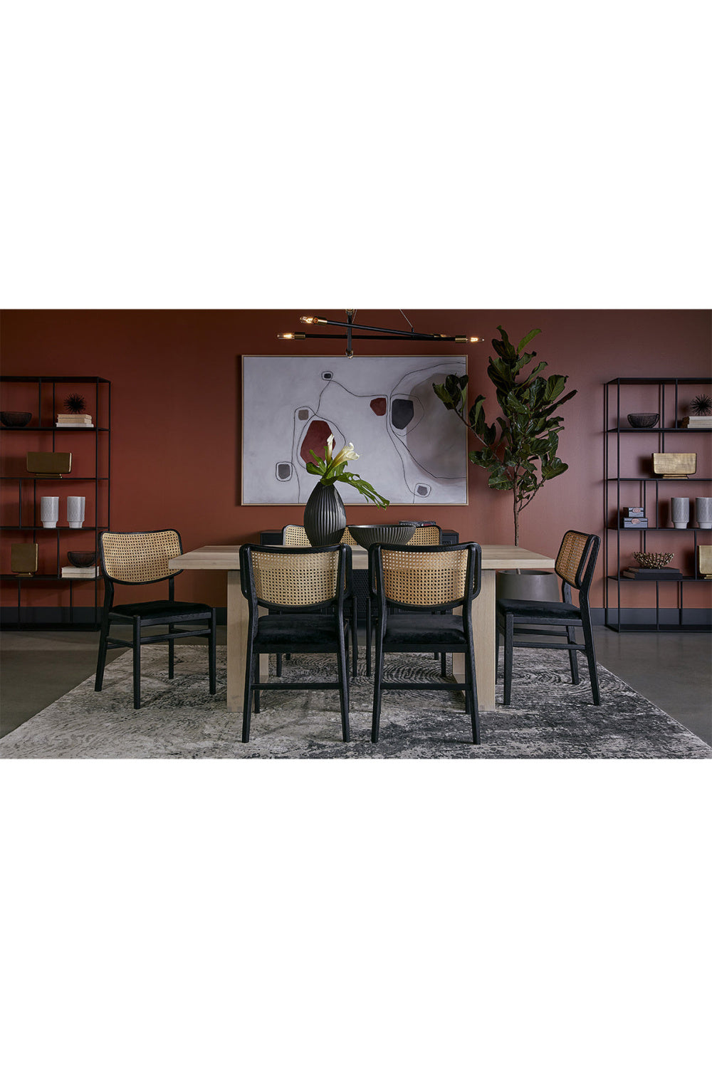 Modern European furniture - Black Cushioned Seat Dining Chairs (2) - www.oroa.com
