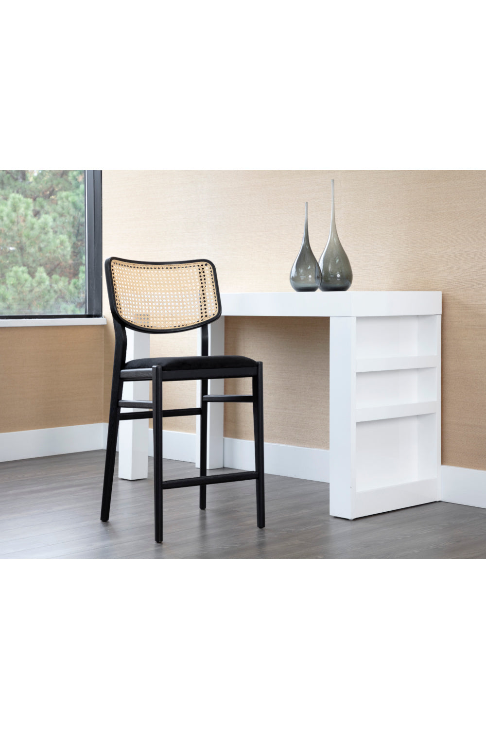 Natural Rattan Back Counter Stool by Splendido Annex, alternate view 8