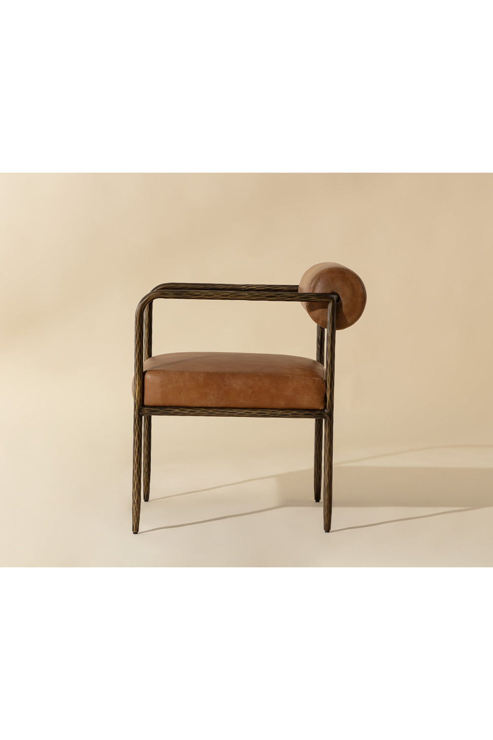 Modern European furniture - Leather Bolster-Back Dining Chair - www.oroa.com