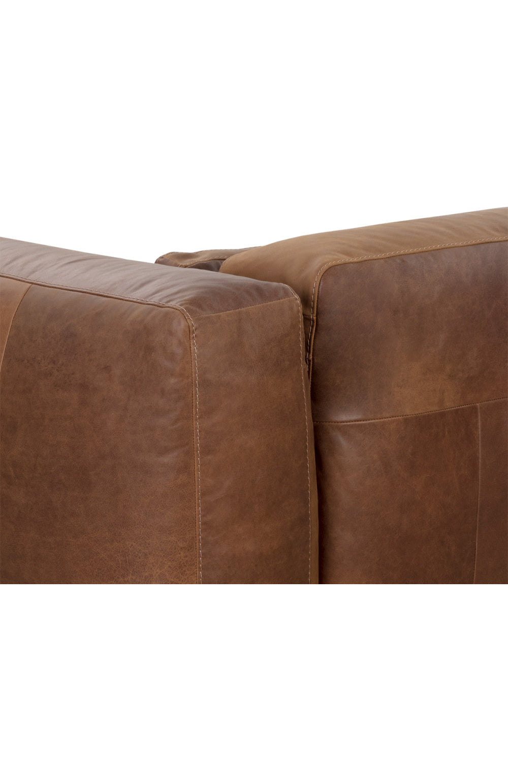 Brown Leather Chaise Sofa by Splendido Beau, alternate view 18