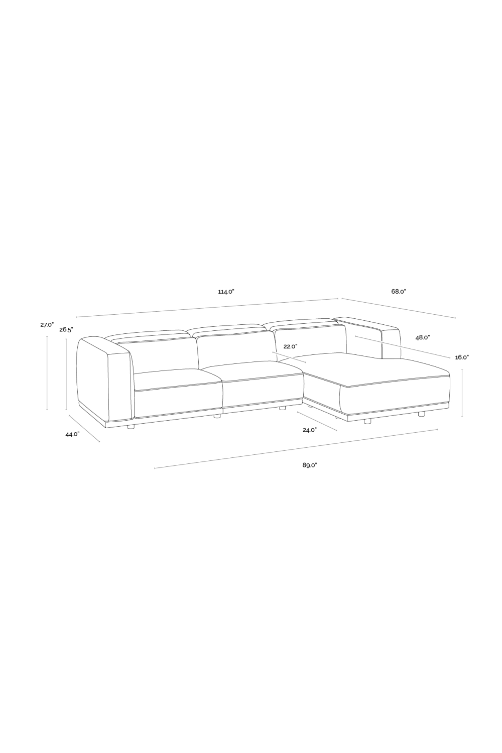 Brown Leather Chaise Sofa by Splendido Beau, alternate view 28
