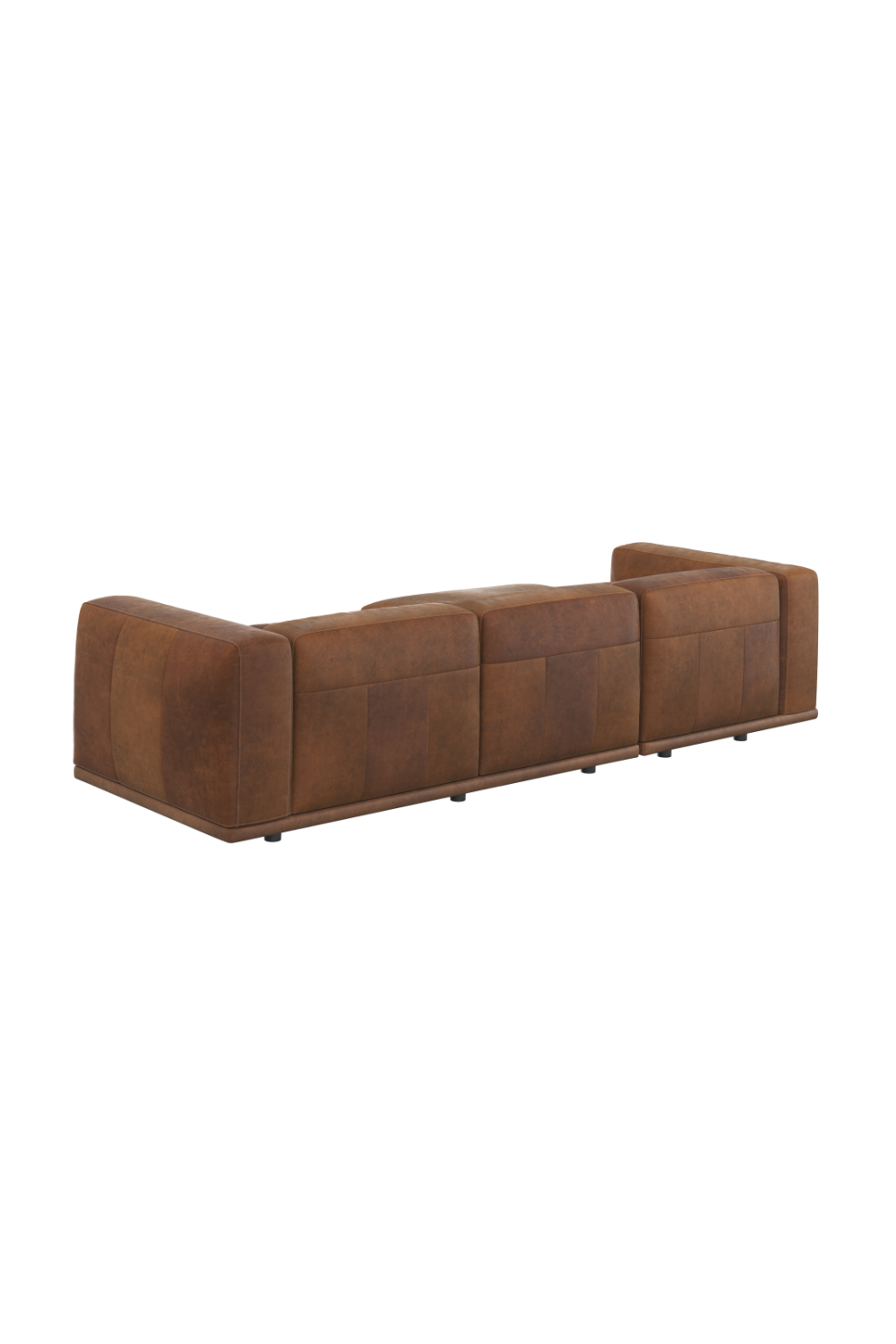 Brown Leather Chaise Sofa by Splendido Beau, alternate view 5