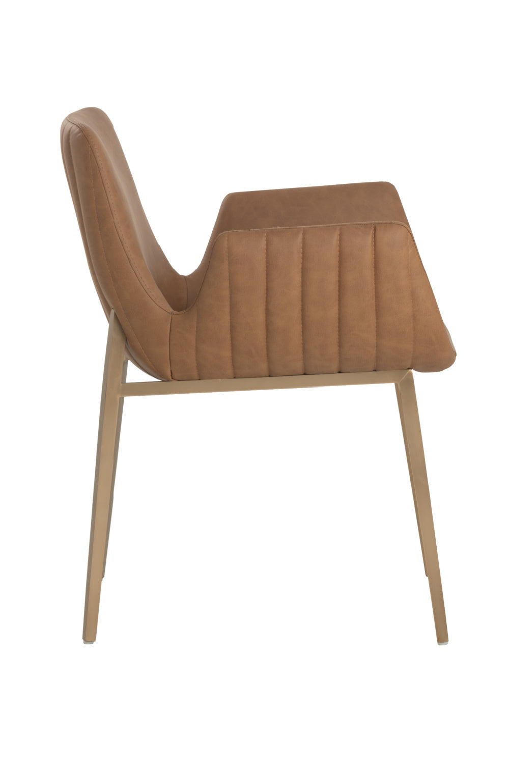 Leather Look Scooped Dining Armchair by Splendido Lucano Dining Chair, alternate view 4