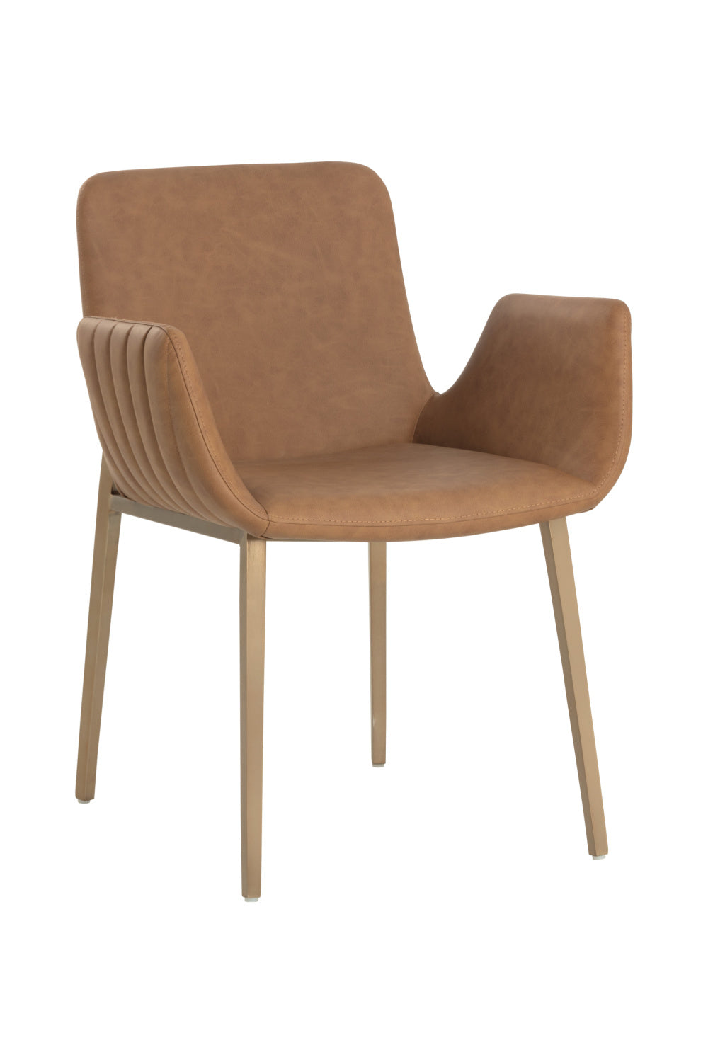 Leather Look Scooped Dining Armchair by Splendido Lucano Dining Chair