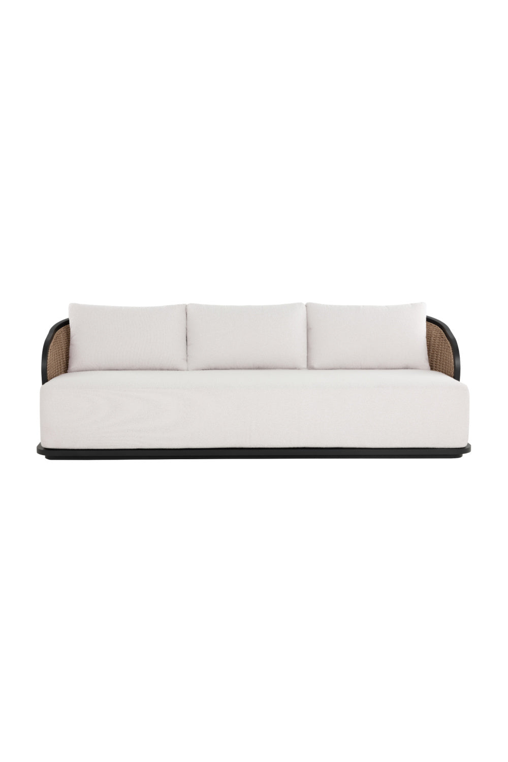 Cream Boucle Indoor/Outdoor Sofa by Splendido Bora