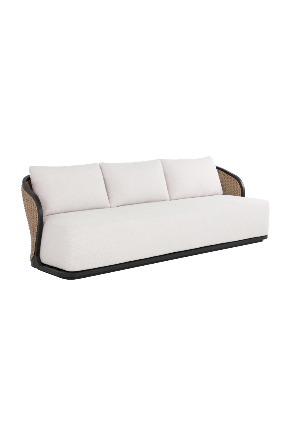 Cream Boucle Indoor/Outdoor Sofa by Splendido Bora, alternate view 3