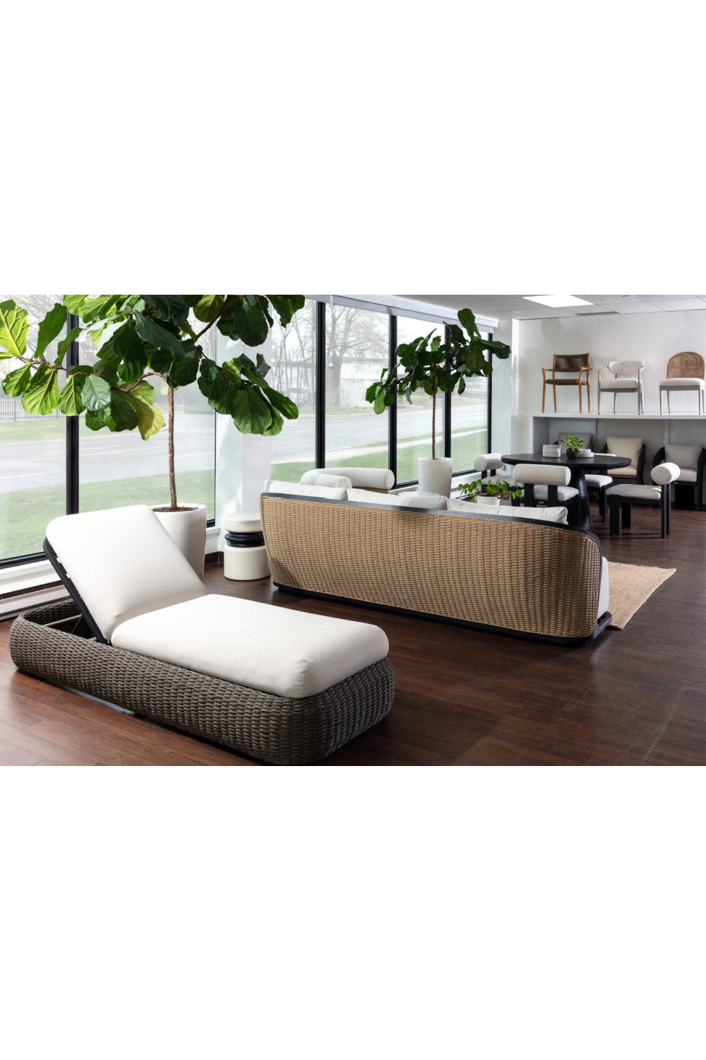 Modern European furniture - Cream Boucle Indoor/Outdoor Sofa - www.oroa.com