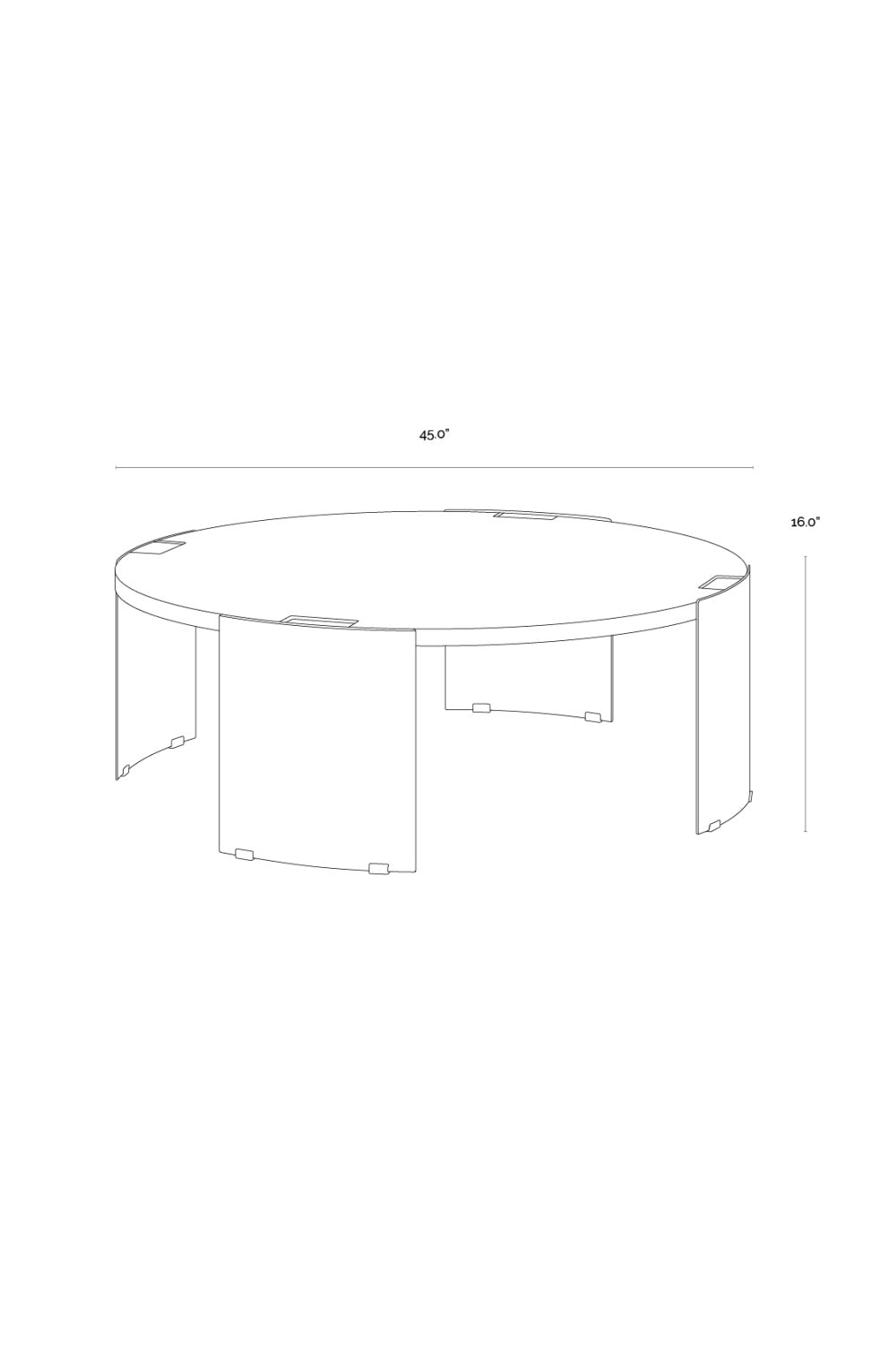 Round Concrete Indoor/Outdoor Coffee Table by Splendido Gallus, alternate view 23