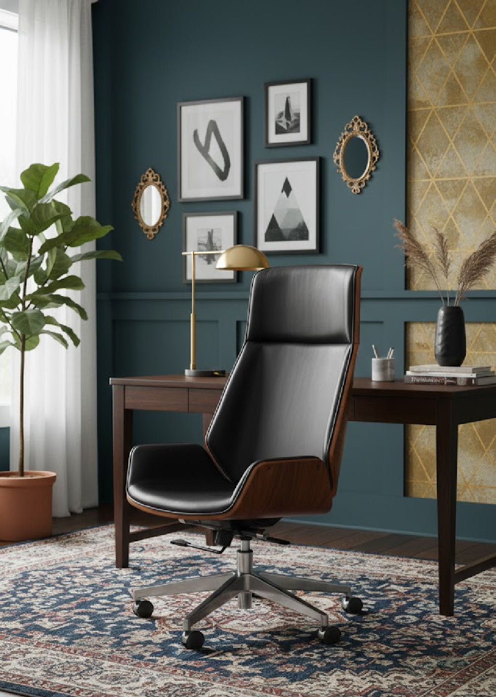 High-back Leather Look Office Chair by Splendido Rhett, alternate view 2