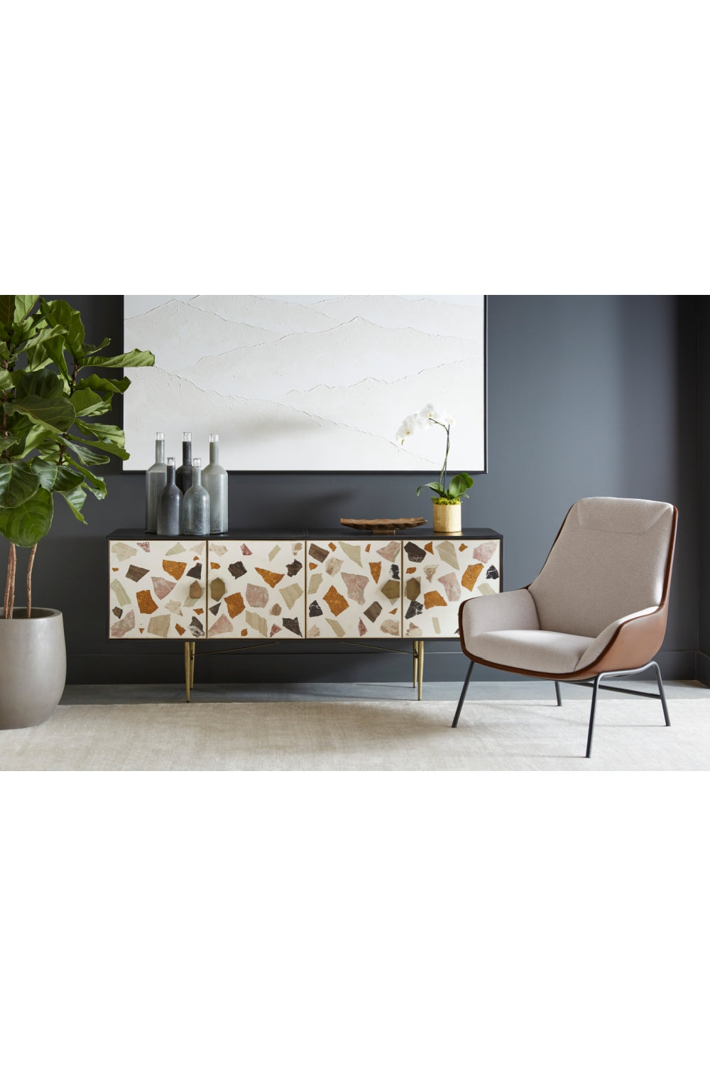 Leather Exterior Lounge Chair by Splendido Lucier Accent Chair, alternate view 11