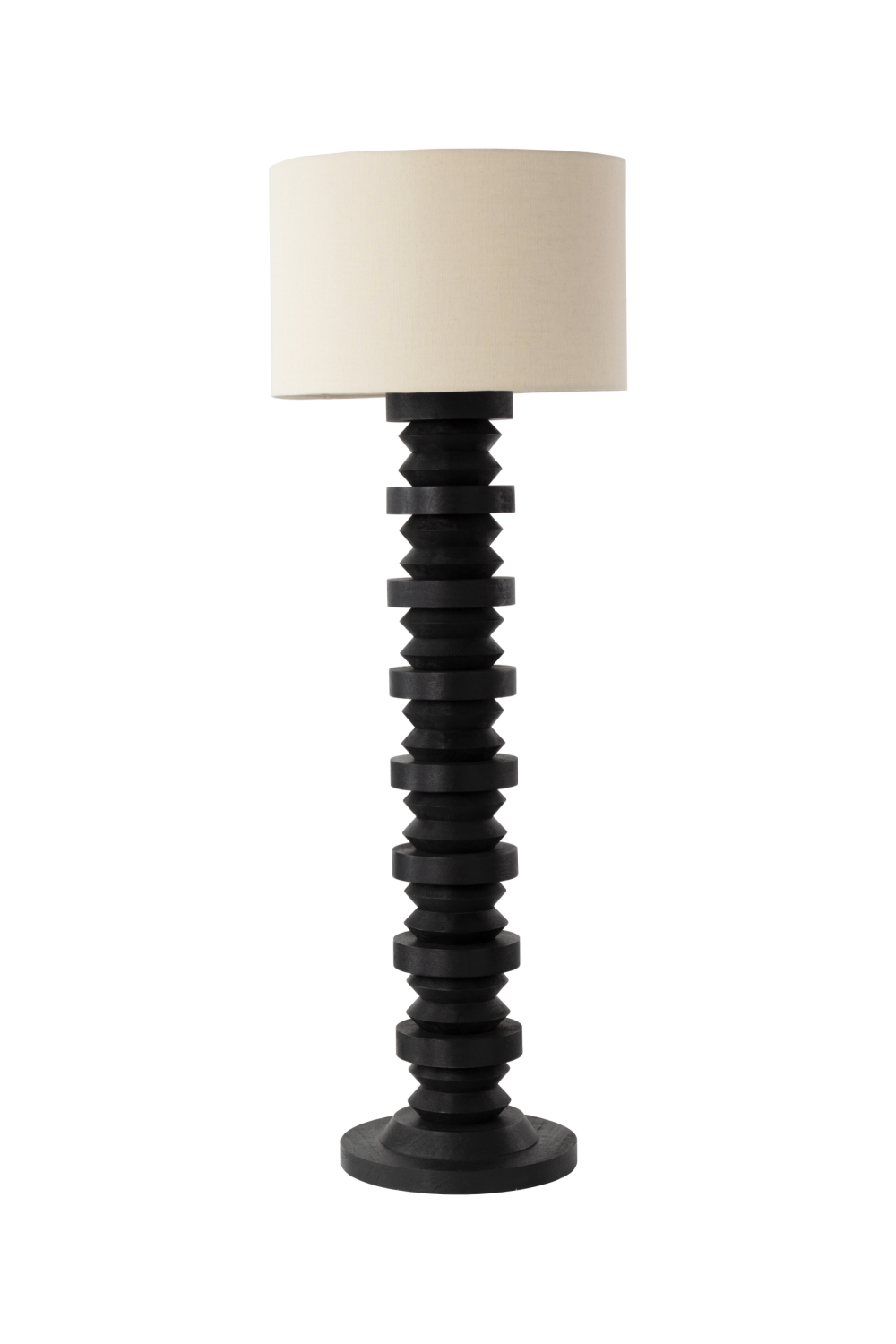 Black Wooden Base Floor Lamp by Splendido Capo