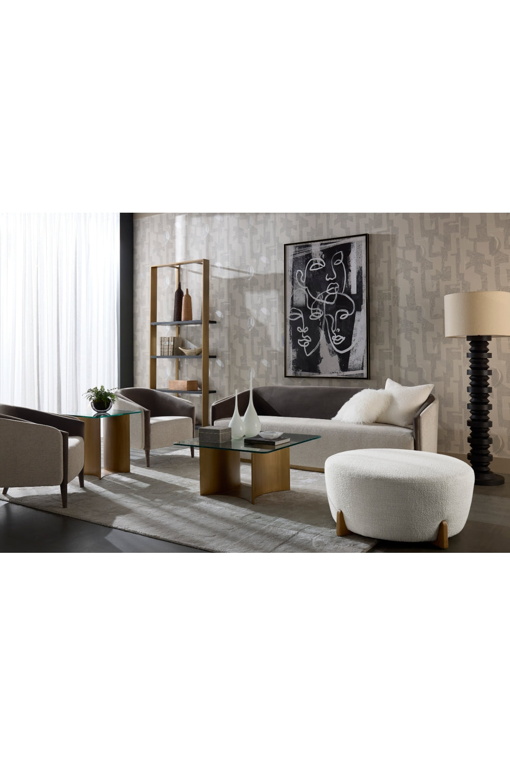 Black Wooden Base Floor Lamp by Splendido Capo, alternate view 4