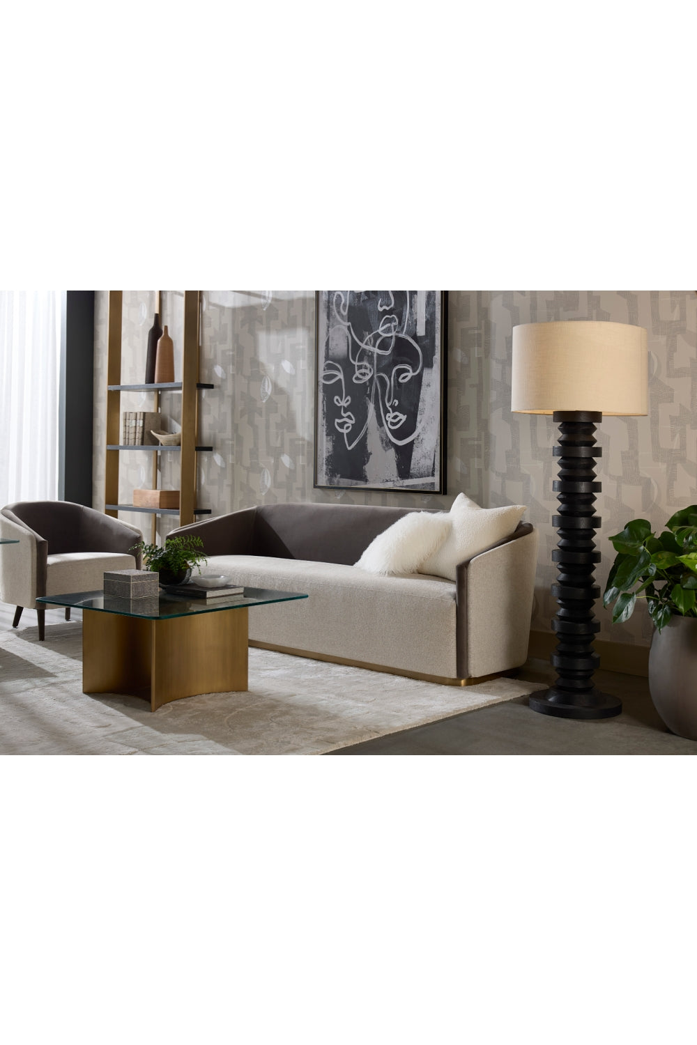 Black Wooden Base Floor Lamp by Splendido Capo, alternate view 5