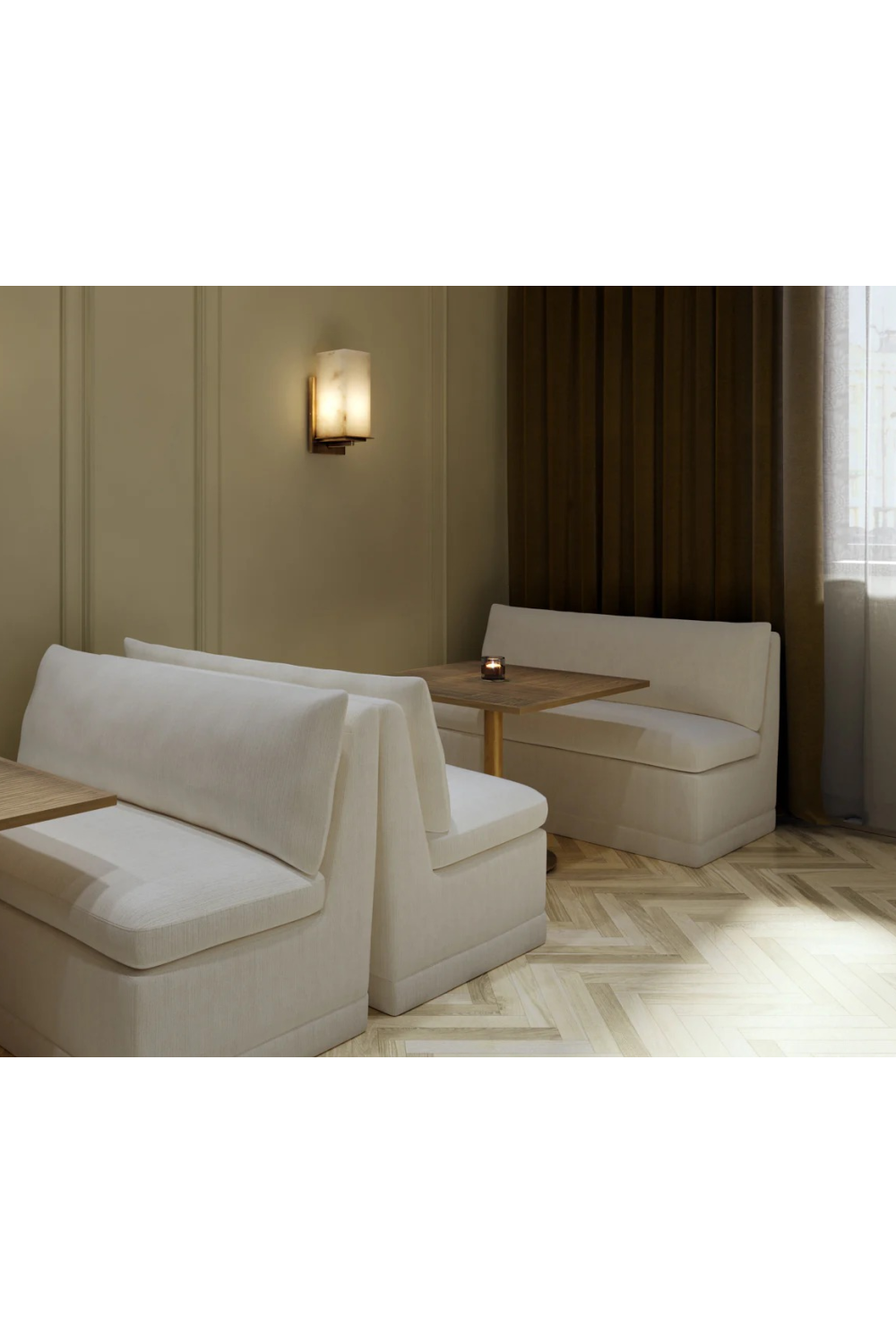 Alabaster Block Wall Lamp by Splendido Kinu, alternate view 6