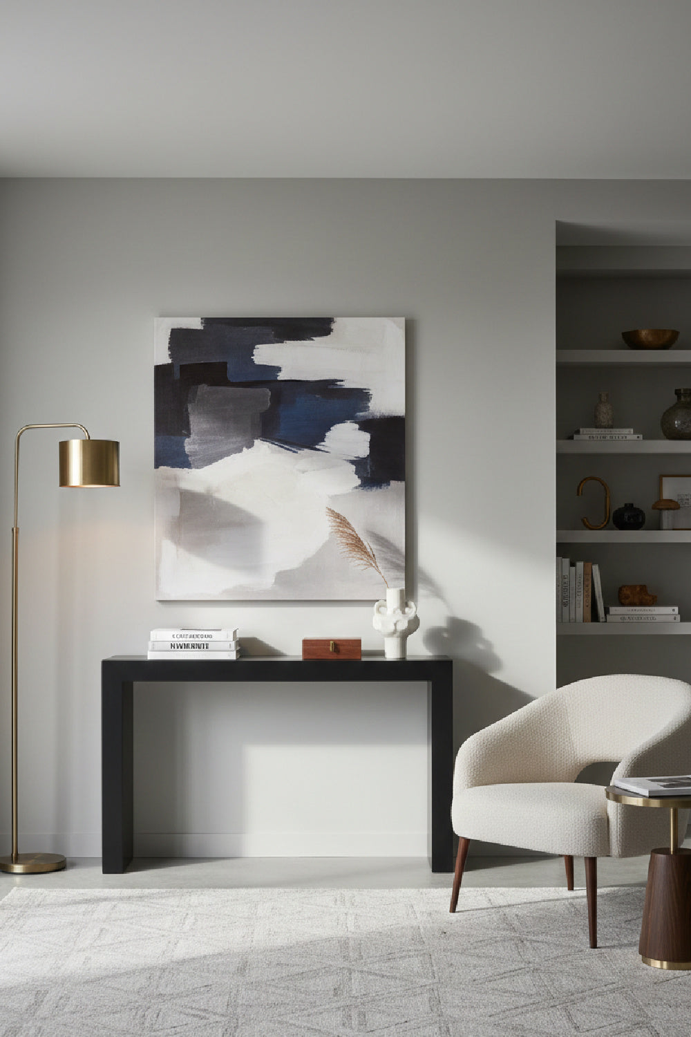 Black Minimalist Indoor/Outdoor Console Table by Splendido Axle, alternate view 2