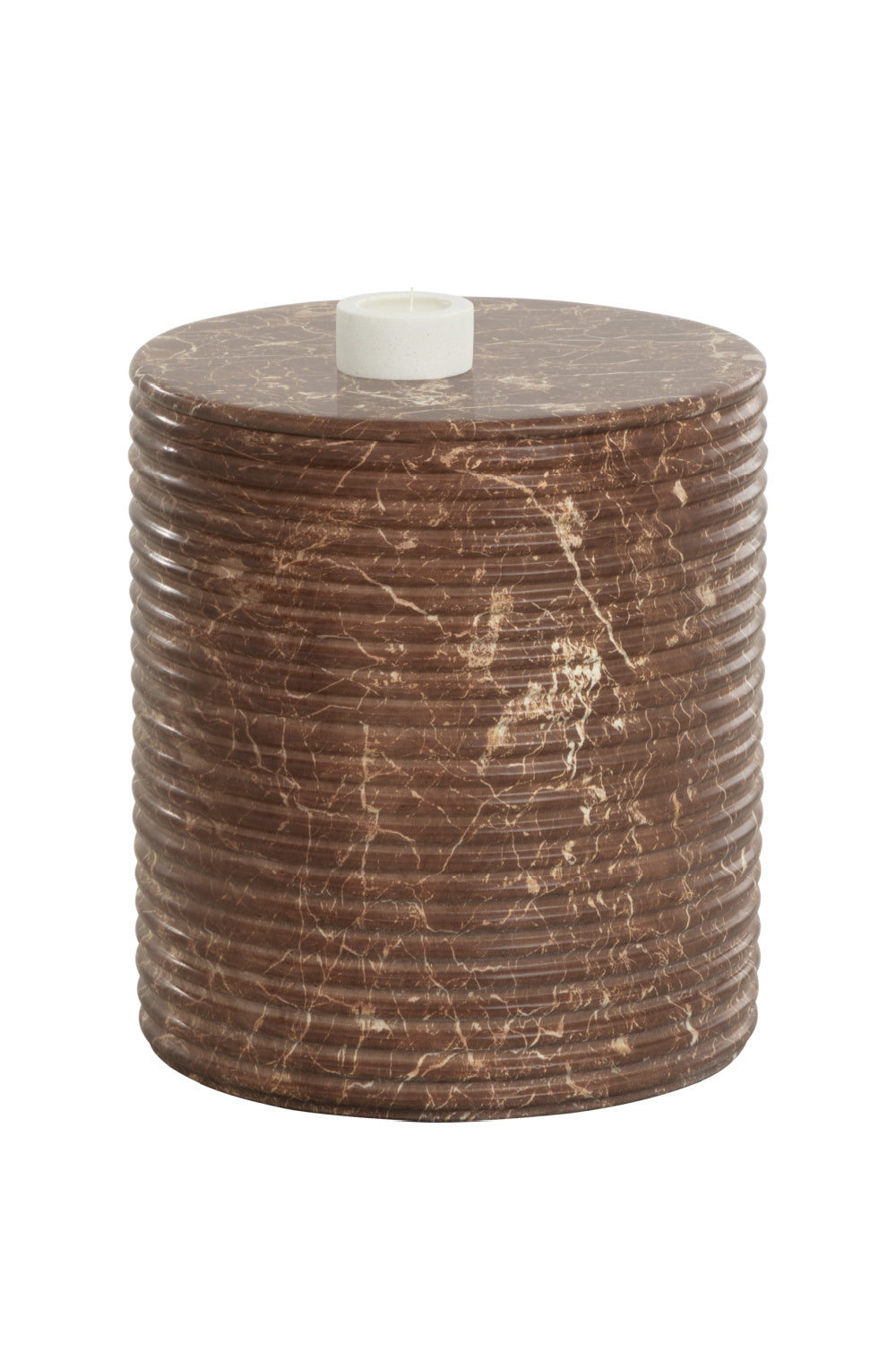 Mocha Concrete Indoor/Outdoor Stool by Splendido Riva Accent Stool, alternate view 4