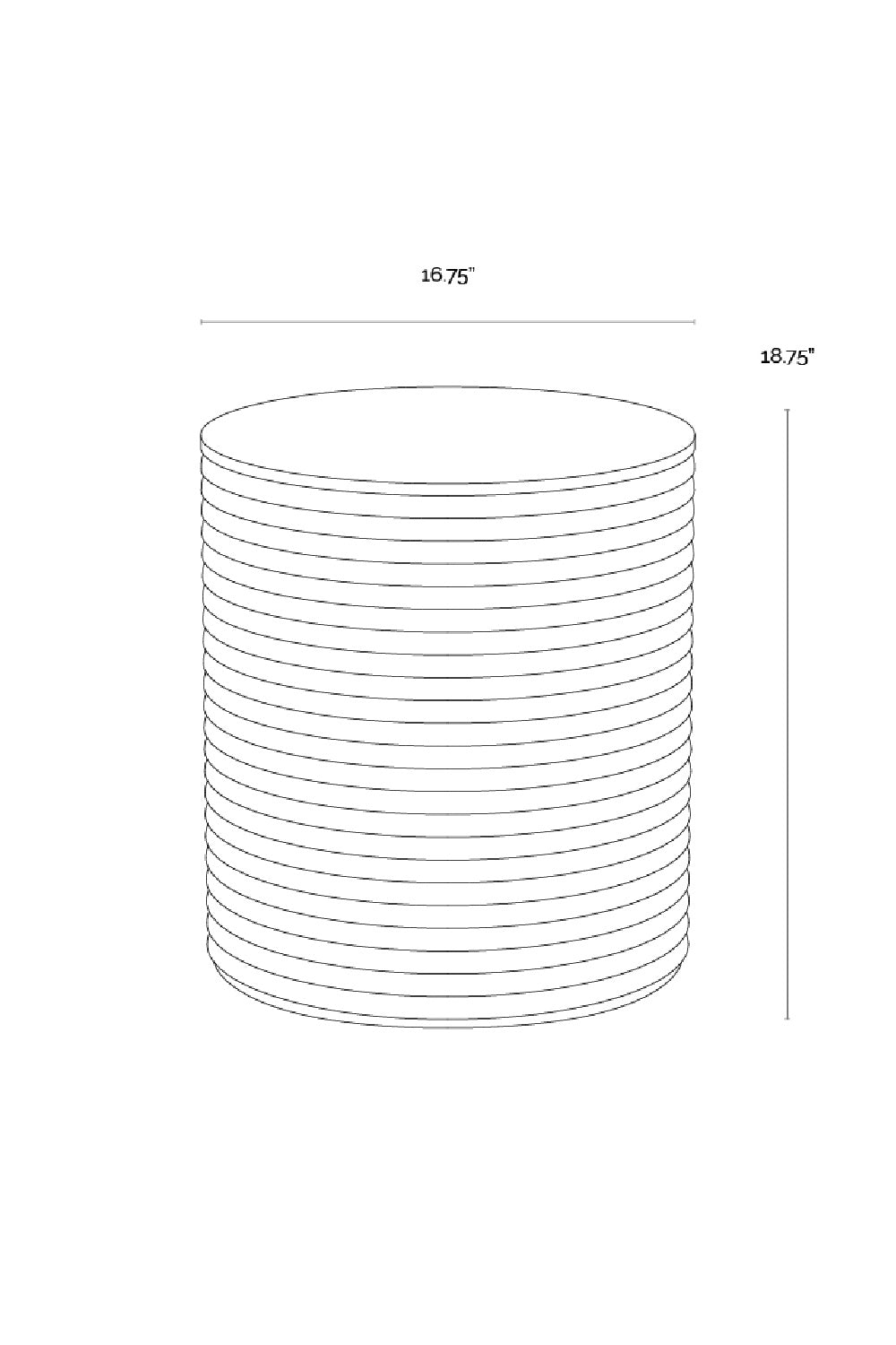 Mocha Concrete Indoor/Outdoor Stool by Splendido Riva Accent Stool, alternate view 9