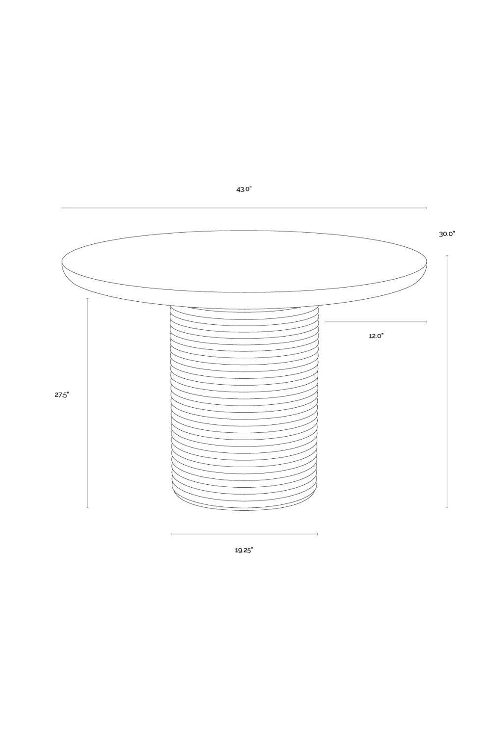 Round Indoor/Outdoor Marble Effect Dining Table by Splendido Riva Outdoor Dining Table, alternate view 10