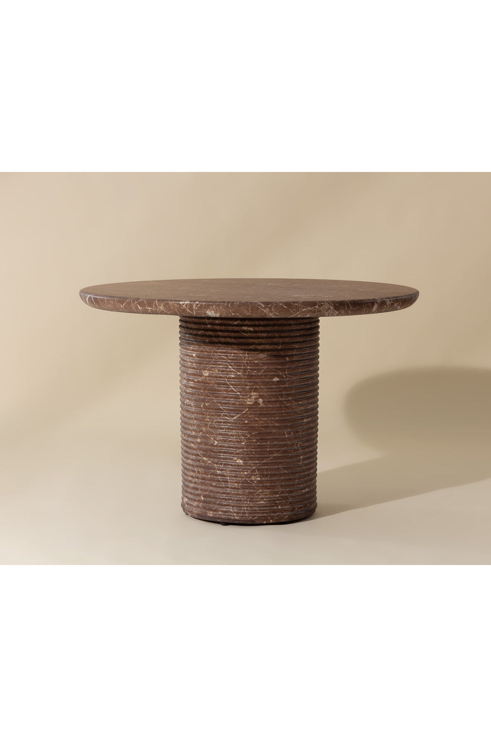 Round Indoor/Outdoor Marble Effect Dining Table by Splendido Riva Outdoor Dining Table, alternate view 6