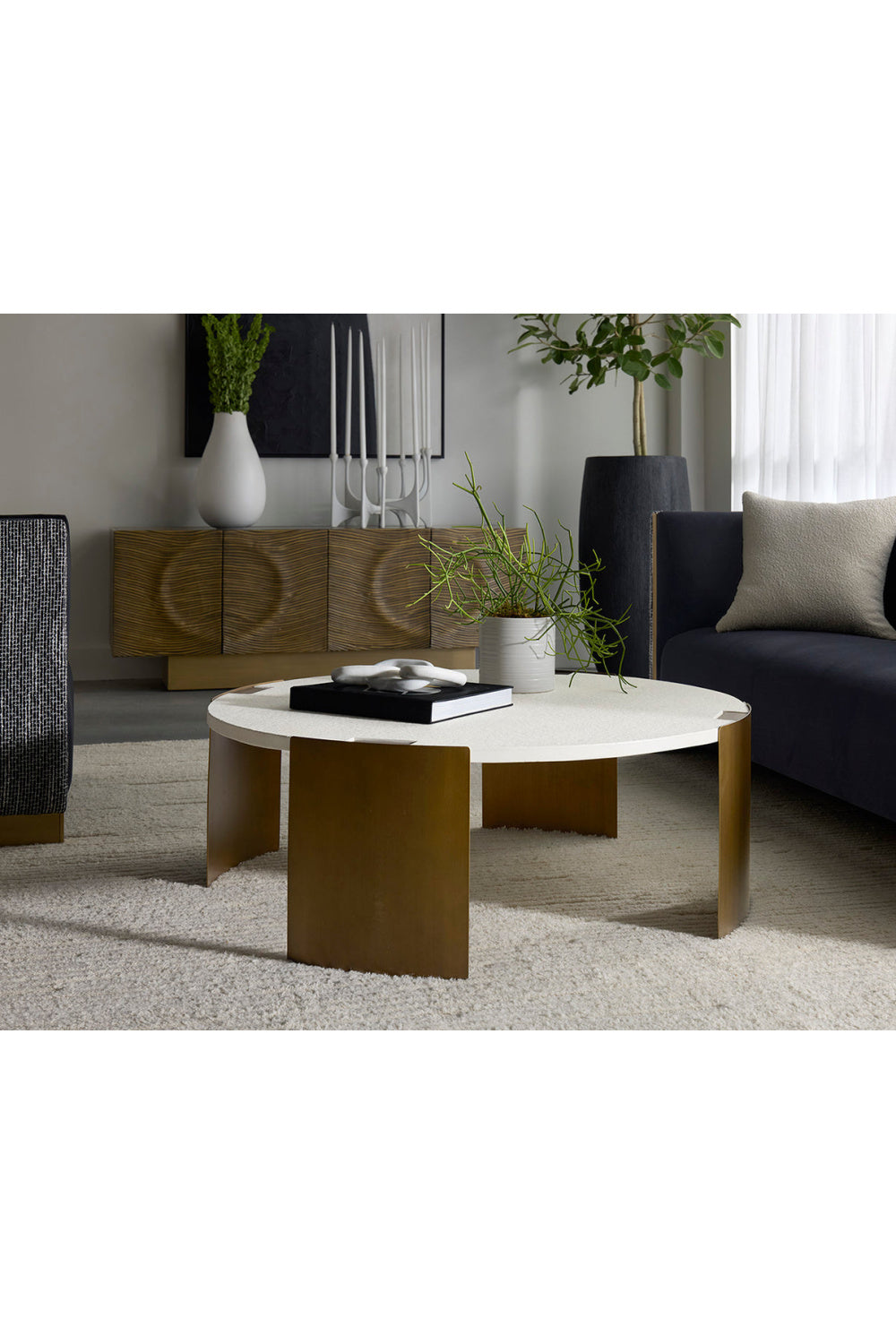 Round Concrete Indoor/Outdoor Coffee Table by Splendido Gallus, alternate view 10