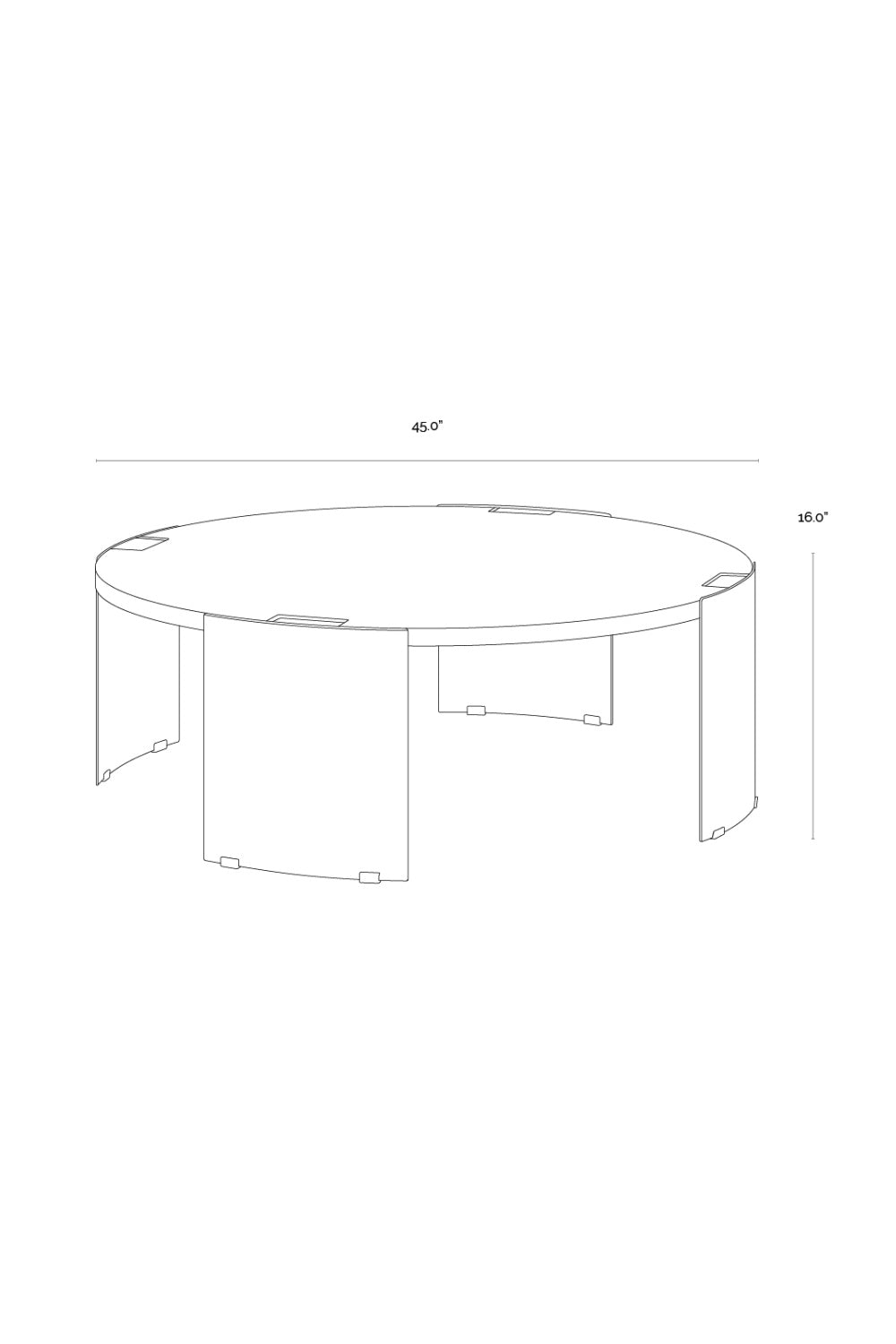 Round Concrete Indoor/Outdoor Coffee Table by Splendido Gallus, alternate view 13