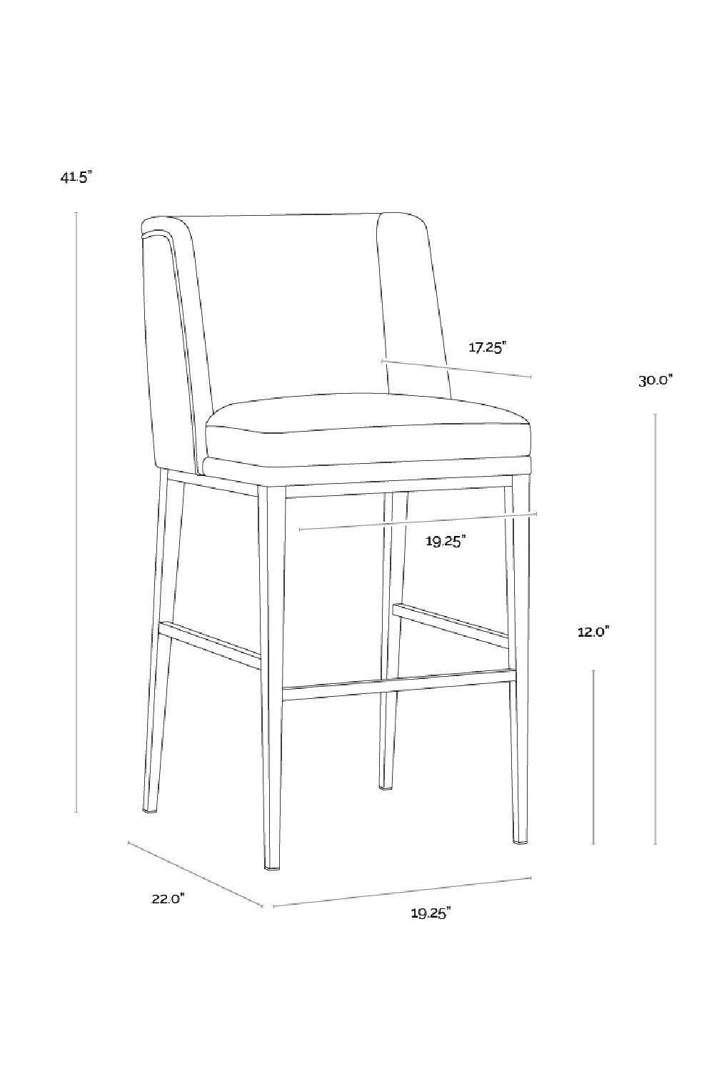 Black Bonded Leather Bar Stool by Splendido Joplin Barstool, alternate view 11