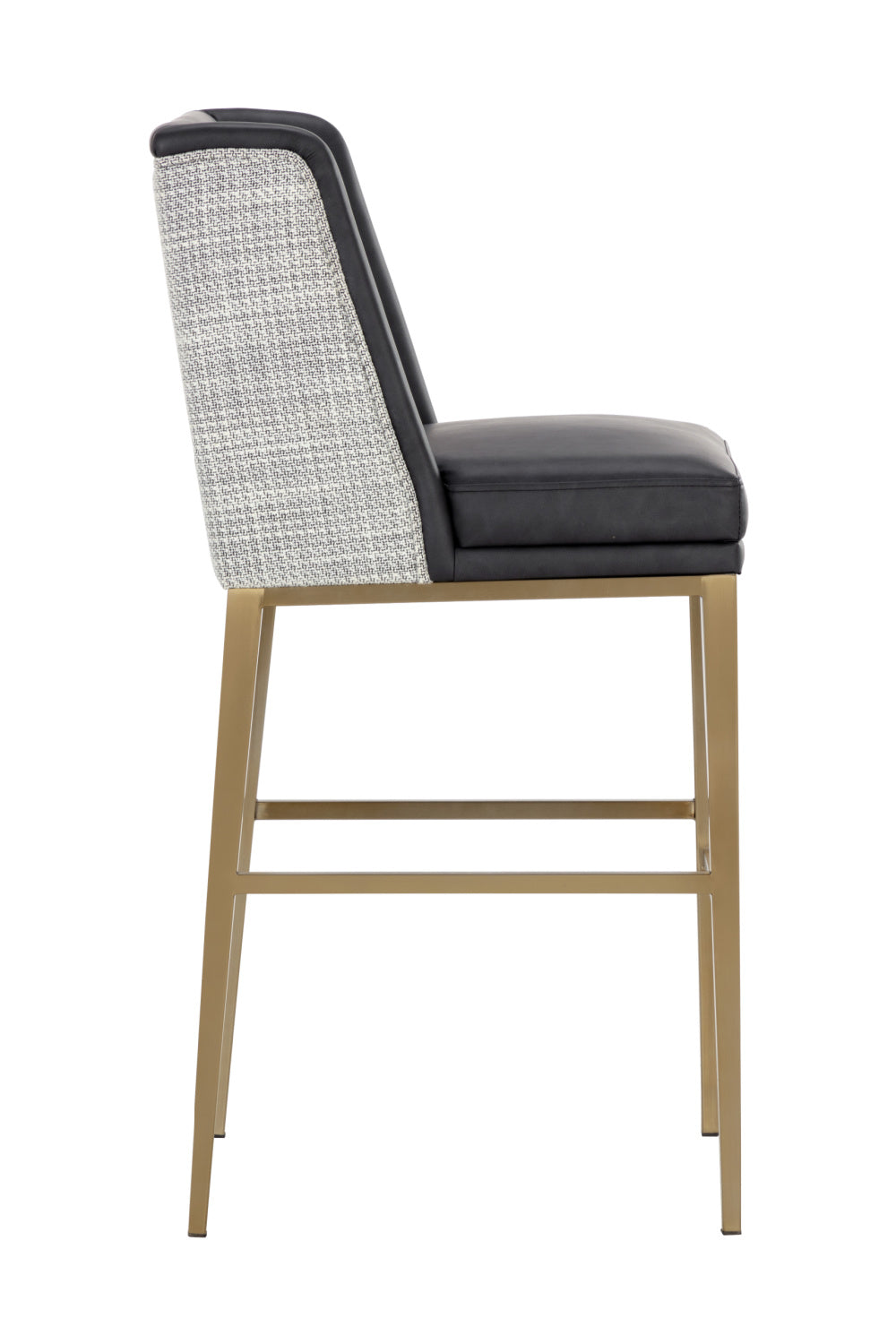 Black Bonded Leather Bar Stool by Splendido Joplin Barstool, alternate view 4