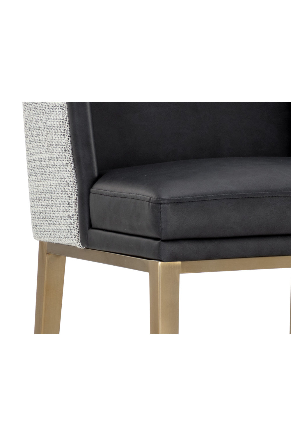 Black Bonded Leather Bar Stool by Splendido Joplin Barstool, alternate view 6