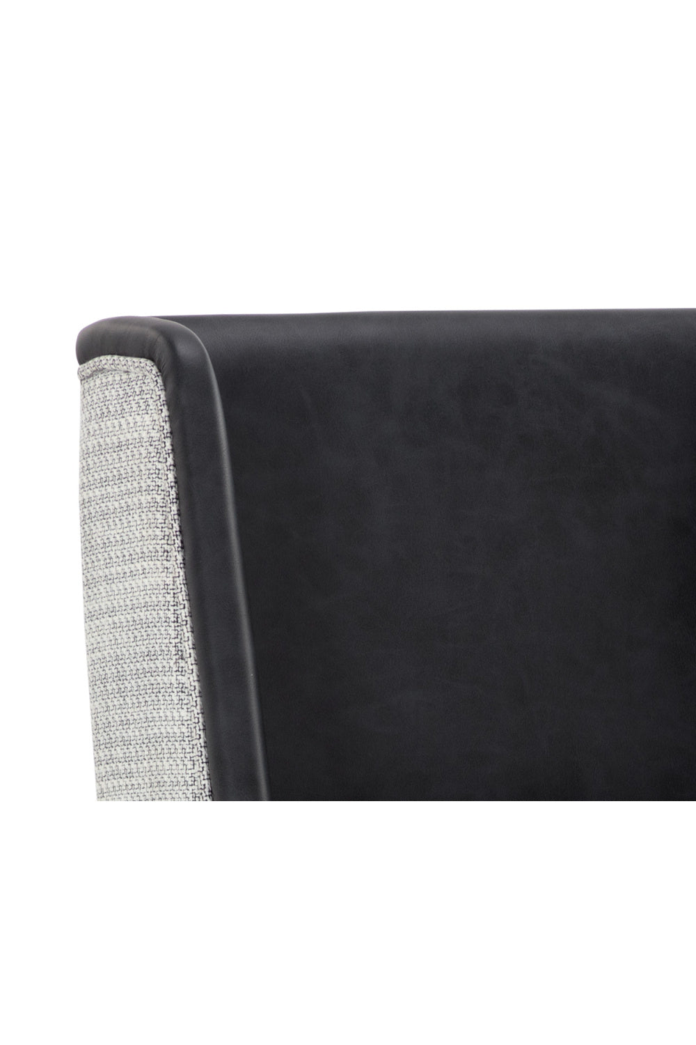 Black Bonded Leather Bar Stool by Splendido Joplin Barstool, alternate view 7