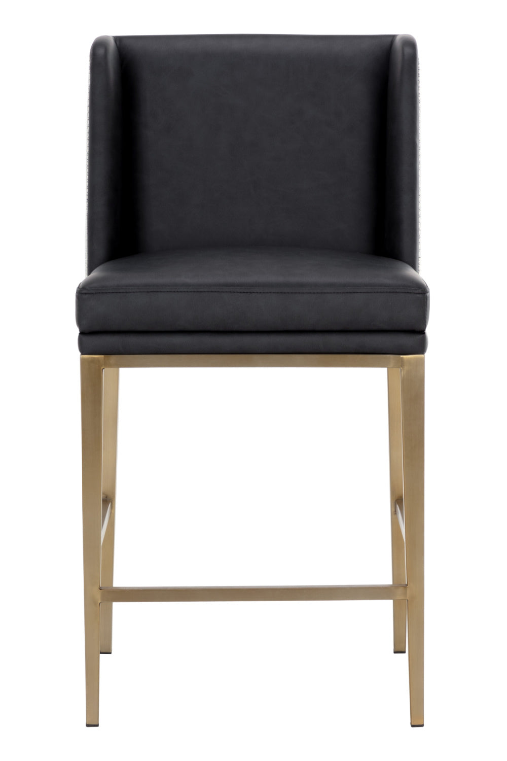 Modern European furniture - Black Leather Counter Stool - www.oroa.com