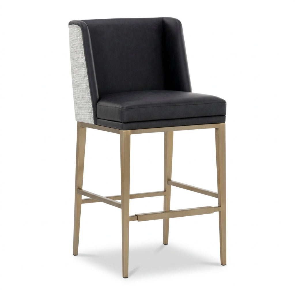 Black Leather Counter Stool by Splendido Joplin