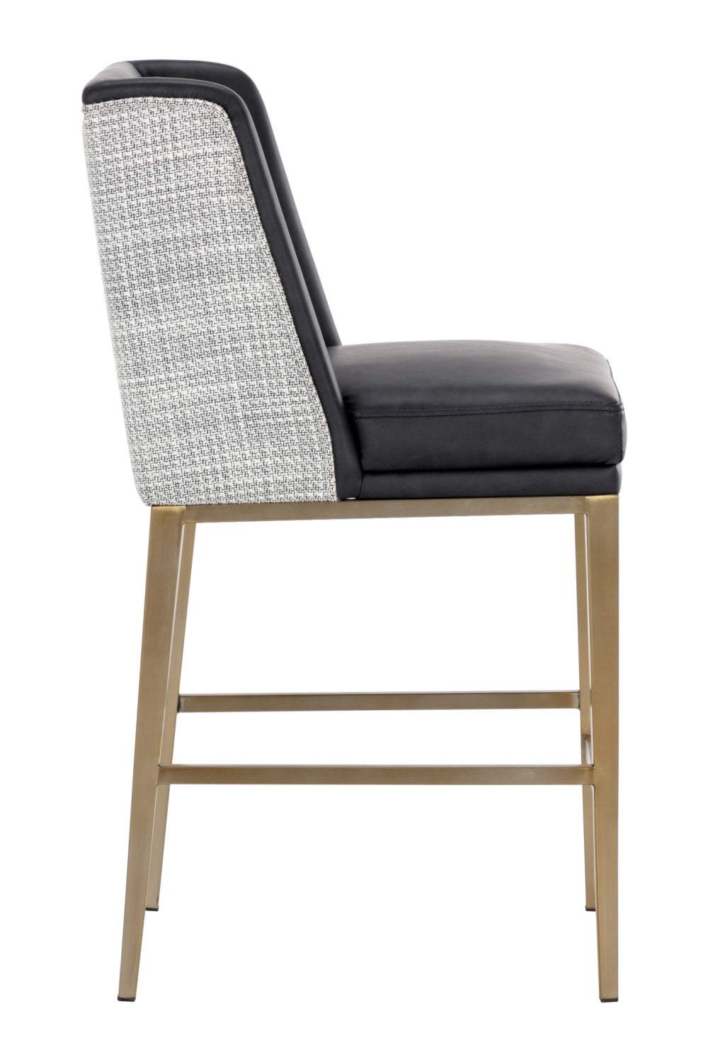 Modern European furniture - Black Leather Counter Stool - www.oroa.com