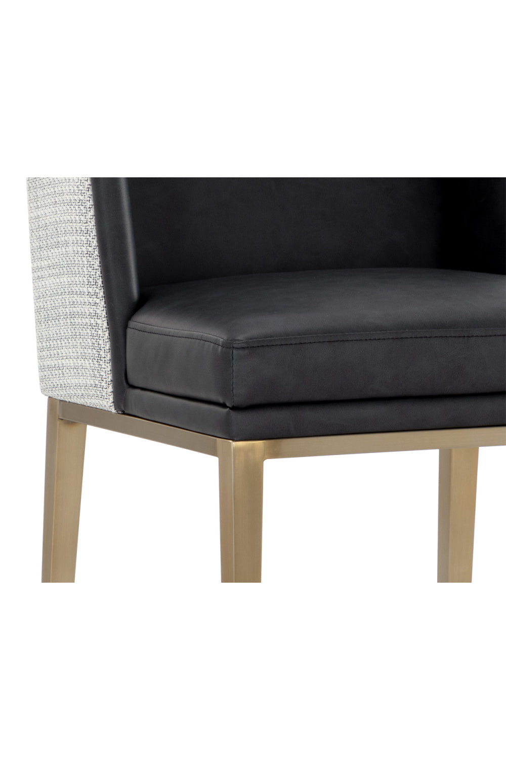 Modern European furniture - Black Leather Counter Stool - www.oroa.com