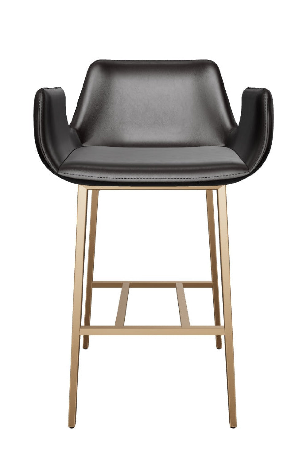 Leather-Look Channeled Arm Bar Stool by Splendido Lucano Barstool, alternate view 12